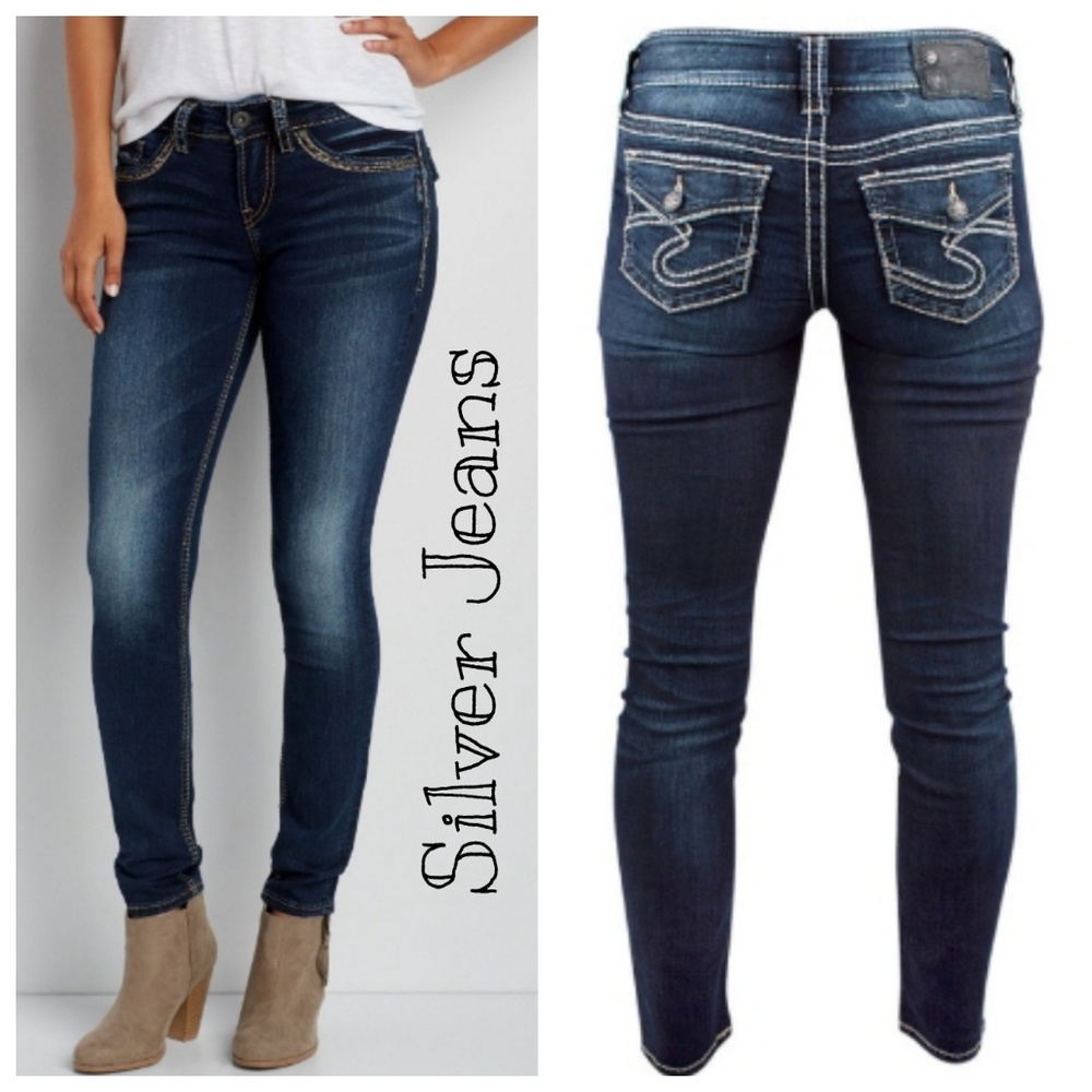 💋 Silver Suki Skinny Flap Pocket Jeans